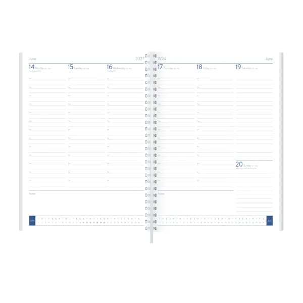 Dorchester Horizon Quarto Desk Diary- Week to View- Black-Black