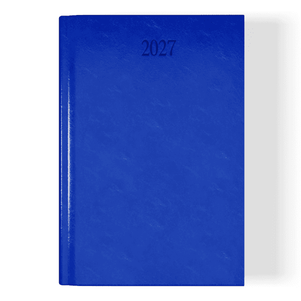 Richmond FineGrain A4 Desk Diary, Day Per Page, Blue