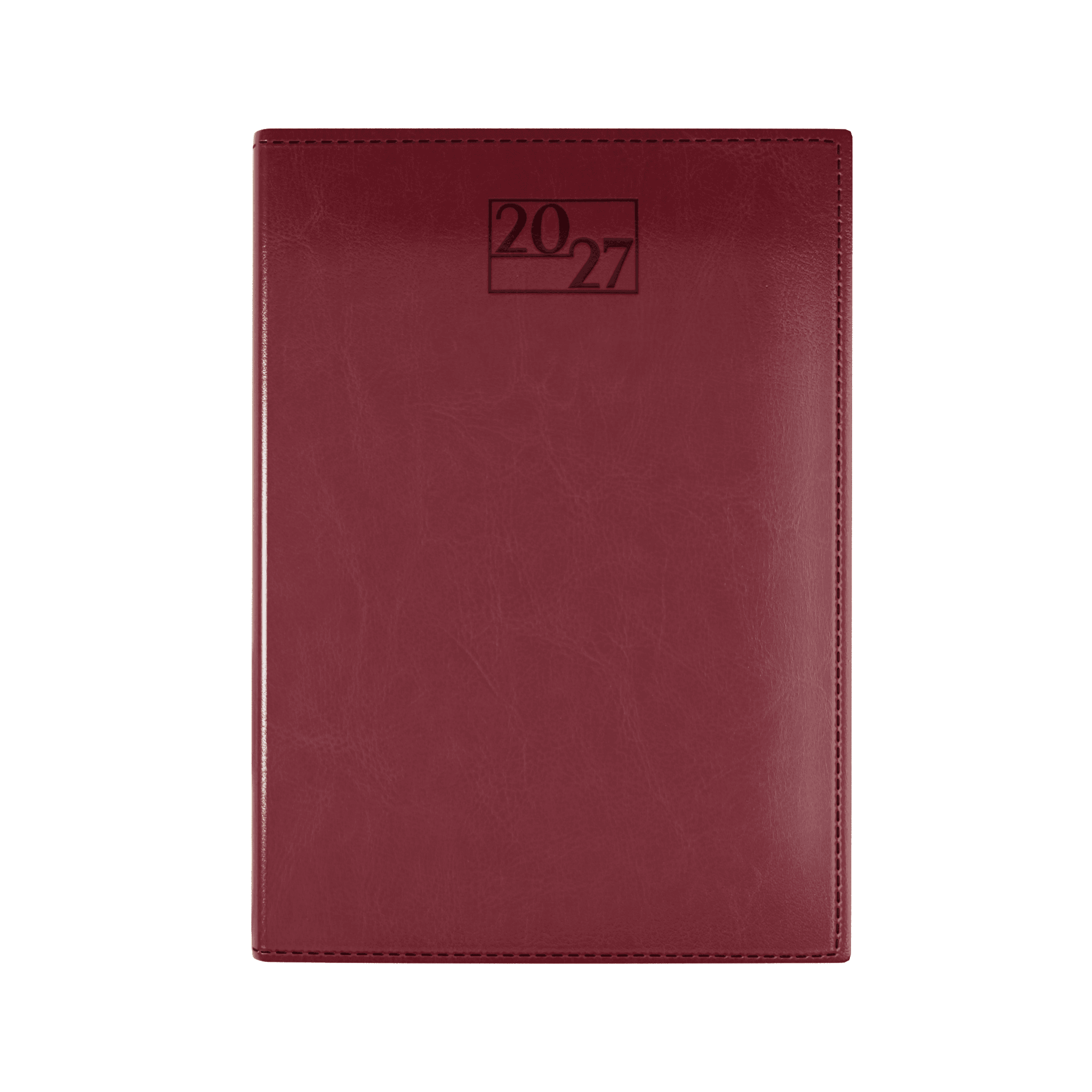 Harrogate SaharaHide Faux Leather A5 Diary, Day Per Page, Burgundy