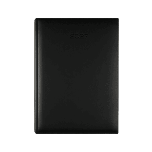 Lewes SmoothGrain A5 Desk Diary, Day Per Page, Black