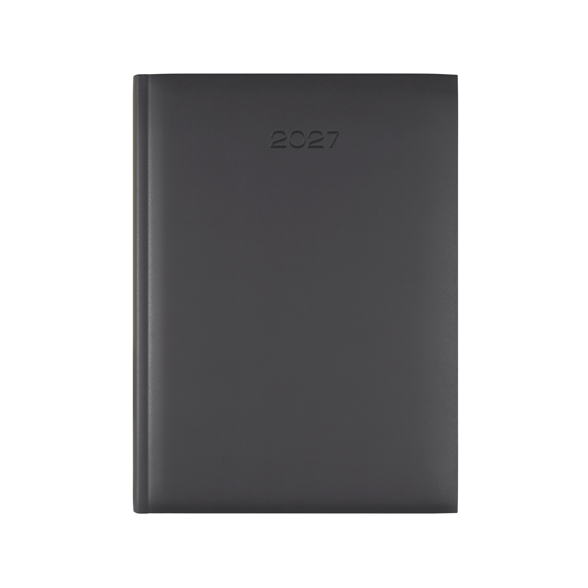 Lewes SmoothGrain A5 Desk Diary, Week To View, Grey