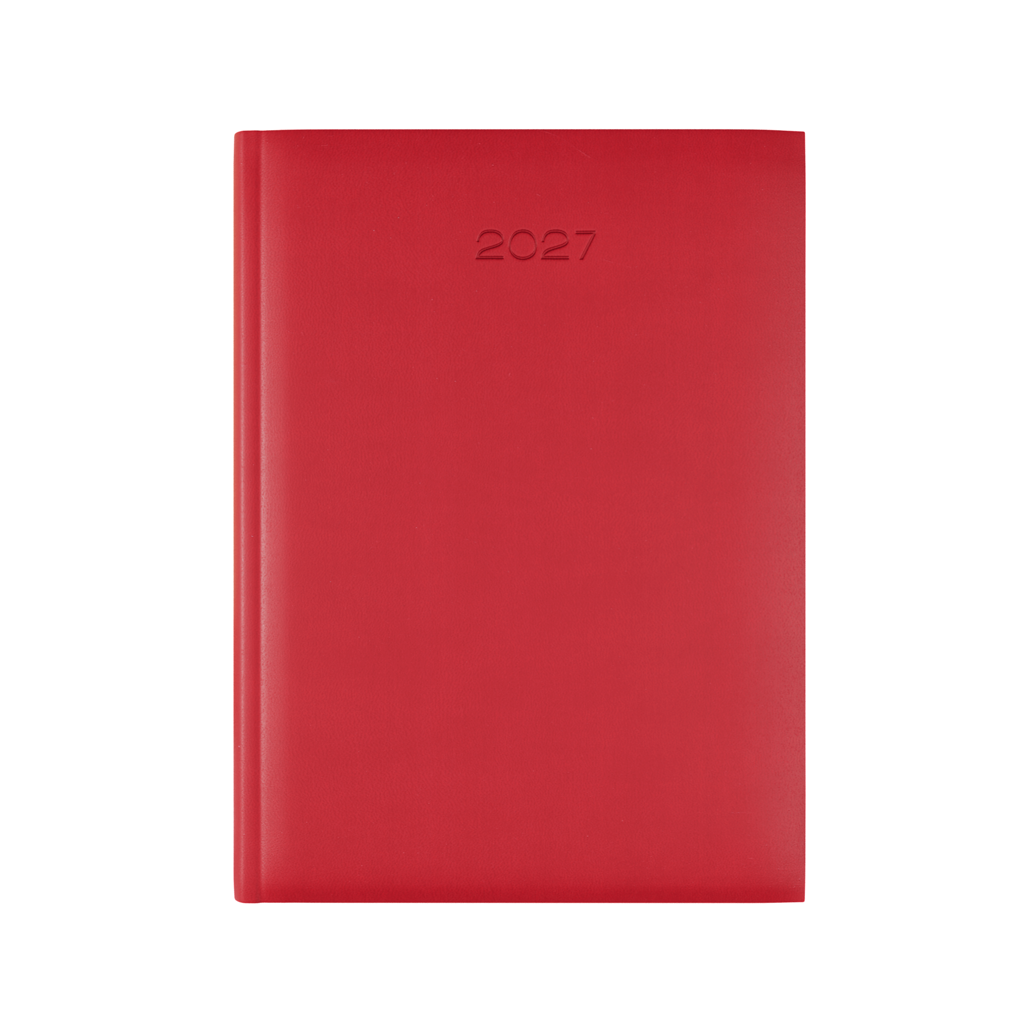 Lewes SmoothGrain A5 Desk Diary, Week To View, Red