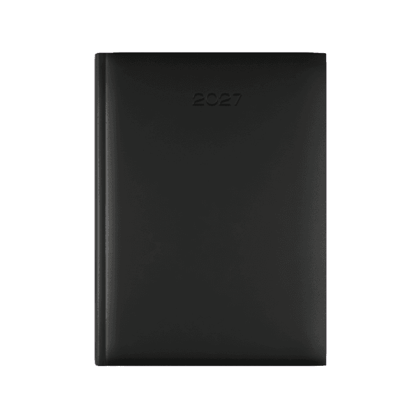 Lewes SmoothGrain A5 Desk Diary, Week To View, Black