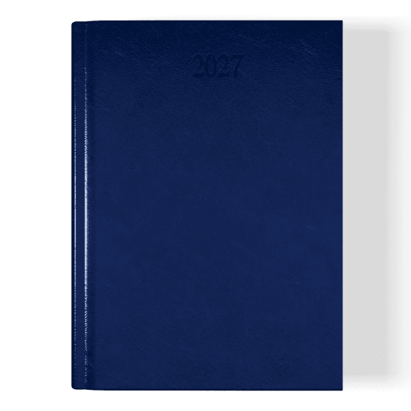 Richmond FineGrain A5 Desk Diary, Day Per Page, Dark Blue