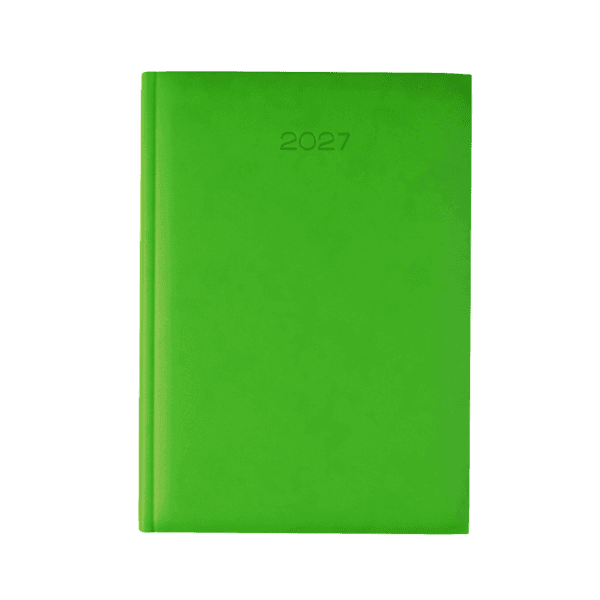 Lewes SmoothGrain A4 Desk Diary, Day Per Page, Lime