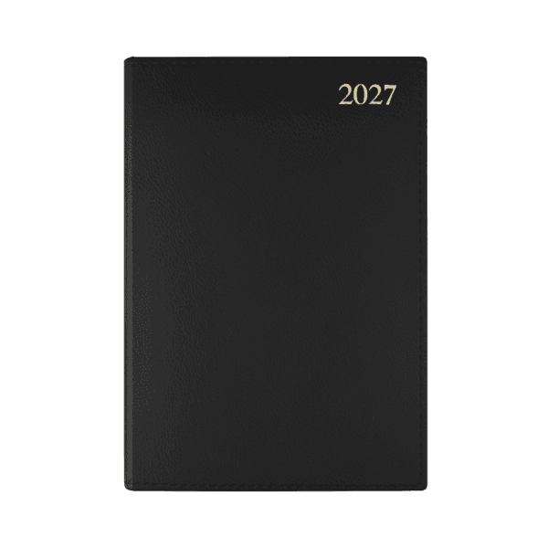 Chelsea Leather A4 Desk Diary, Day Per Page, Black