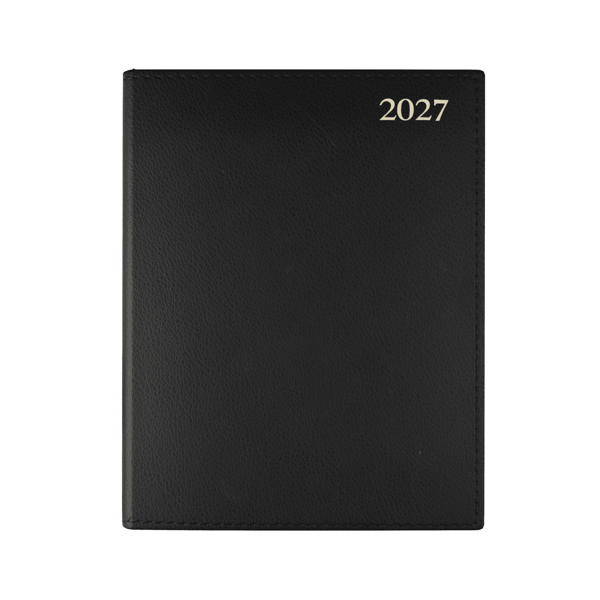 Chelsea Leather Quarto Diary, Week To View, Black