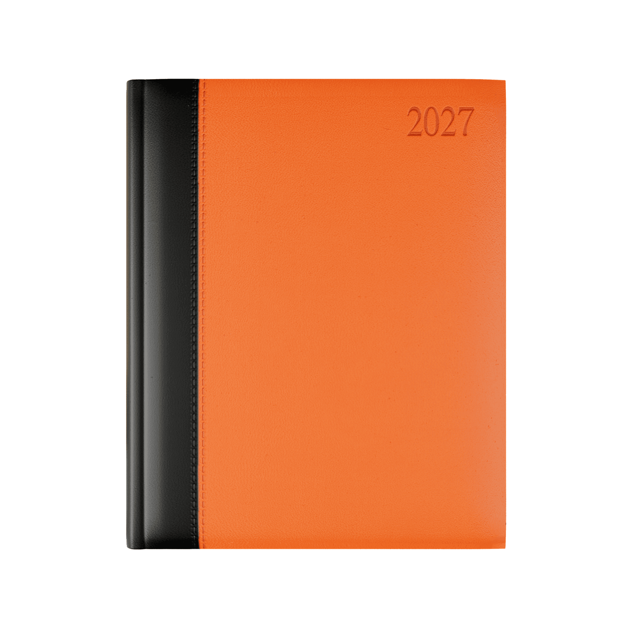 Dorchester Bicolour Quarto Desk Diary, Week to View, Black-Orange