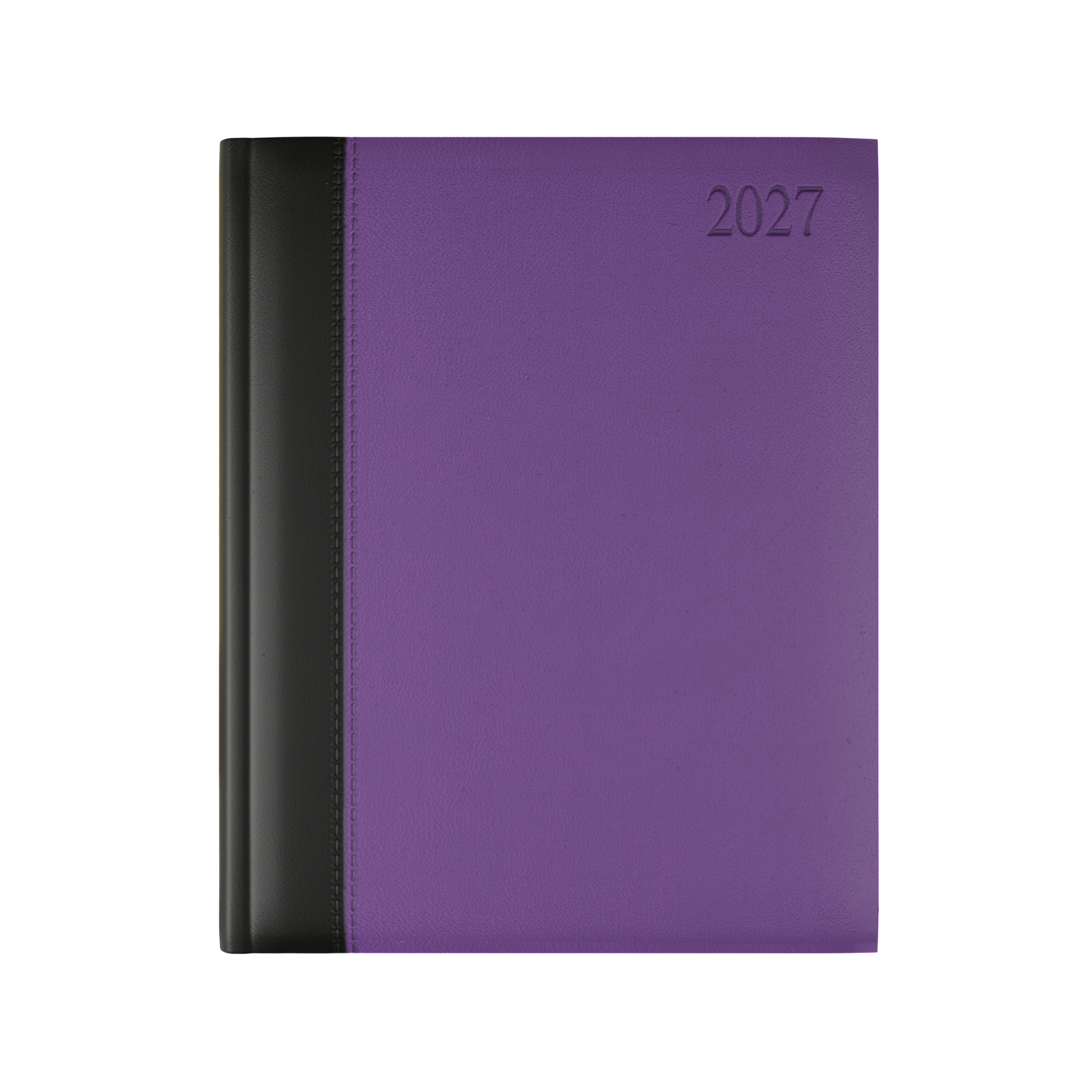 Dorchester Bicolour Quarto Desk Diary, Week to View, Black-Purple