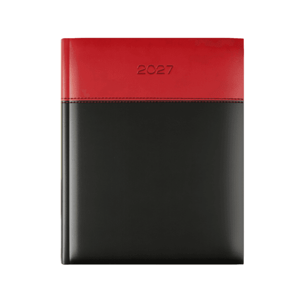 Dorchester Horizon Quarto Desk Diary, Week to View, Black-Red