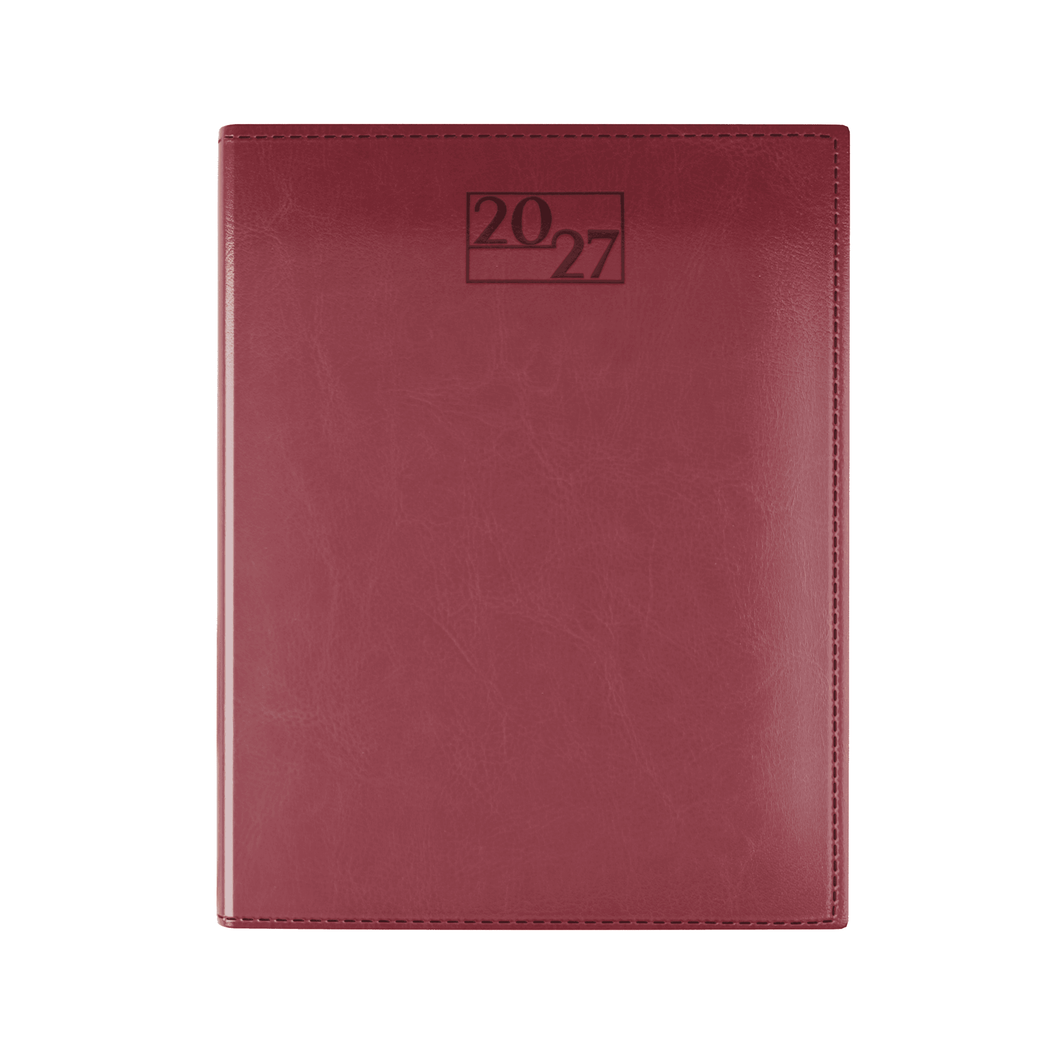 Harrogate SaharaHide Faux Leather Quarto Diary, Week to View, Burgundy