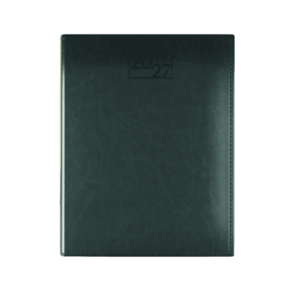 Harrogate SaharaHide Faux Leather Quarto Diary, Week to View, Green