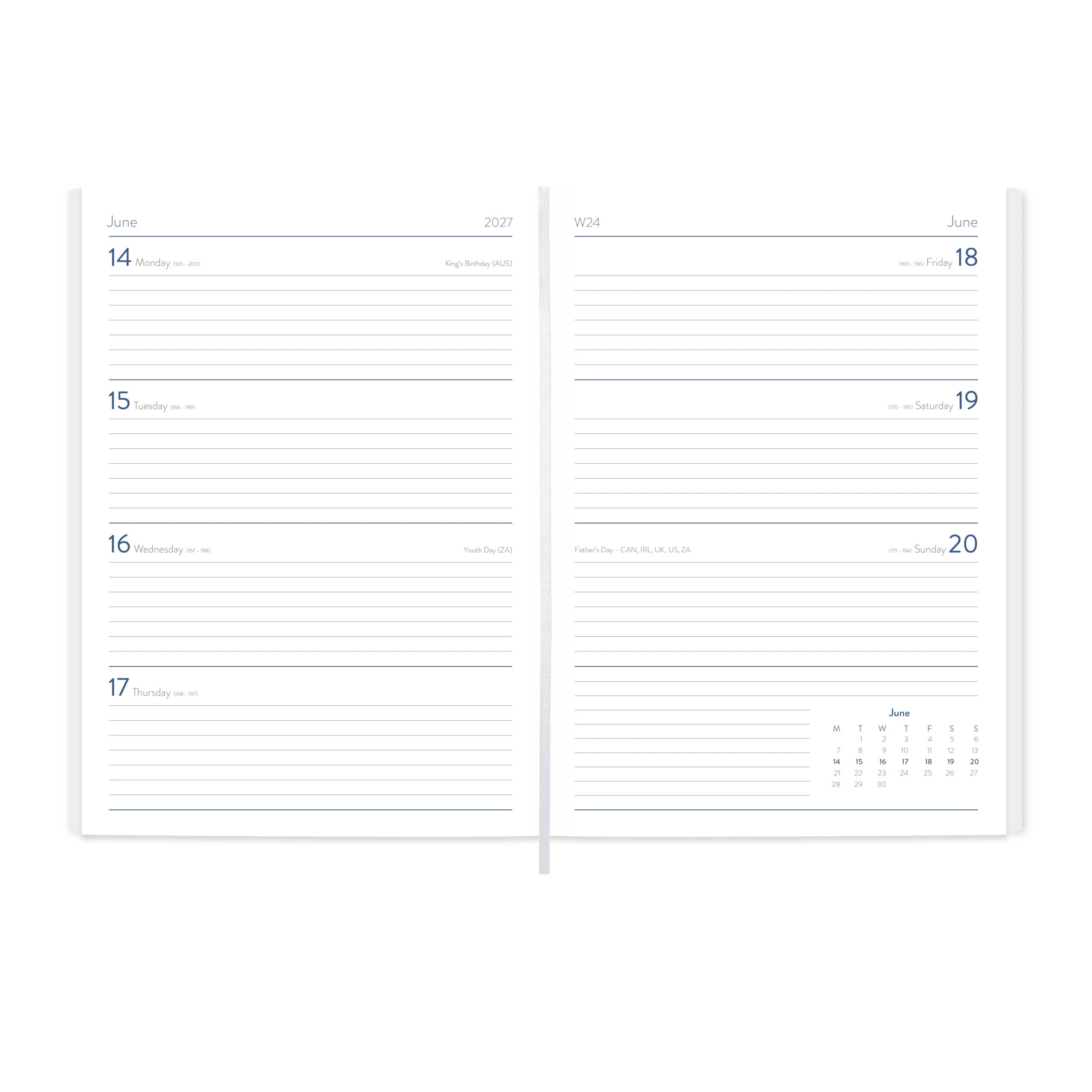 Graphic Prints A5 Diary, Week to View, Full Colour