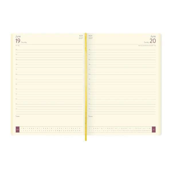 Richmond FineGrain A5 Desk Diary, Day Per Page, Red