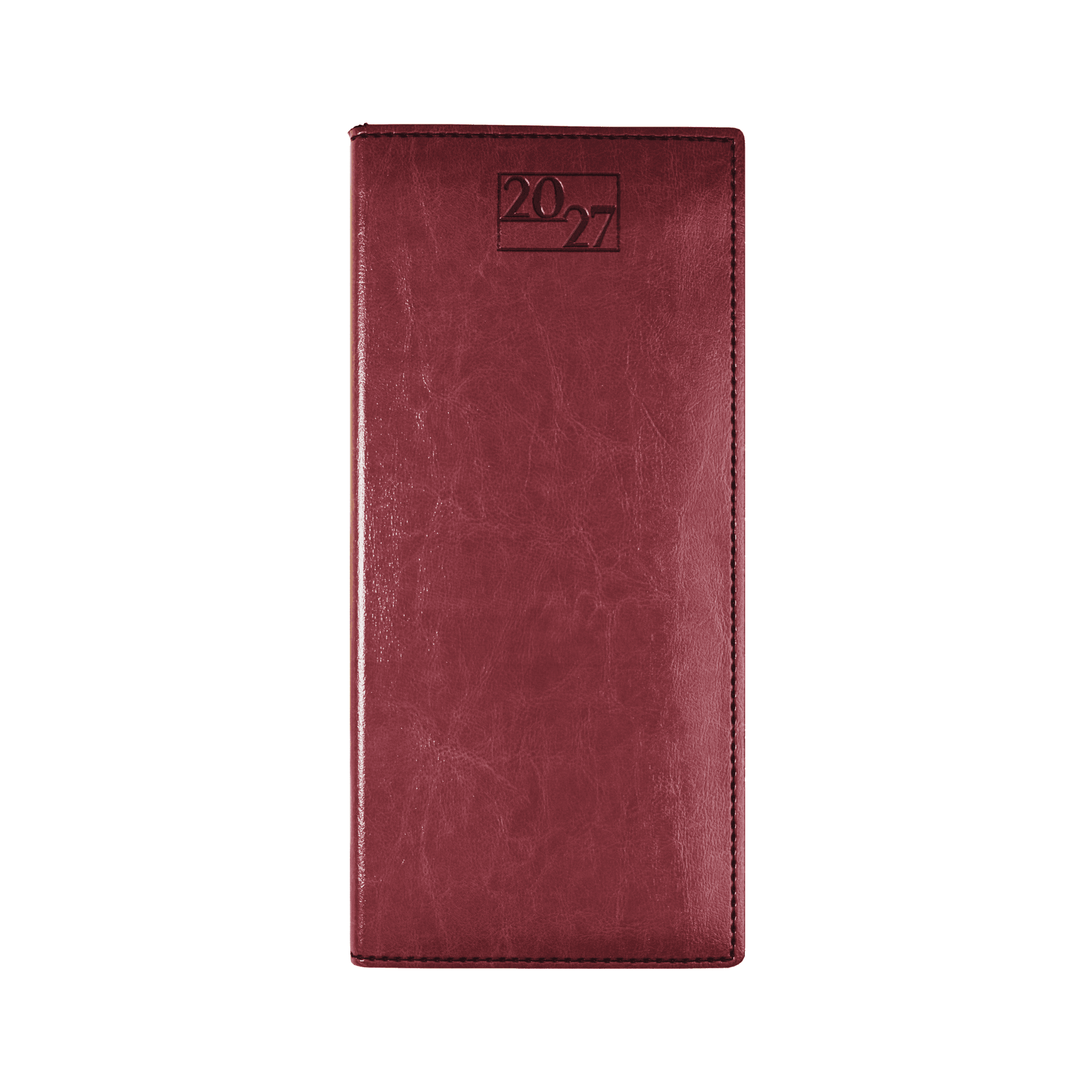 Harrogate SaharaHide Faux Leather Pocket Diary, Week to View, Burgundy