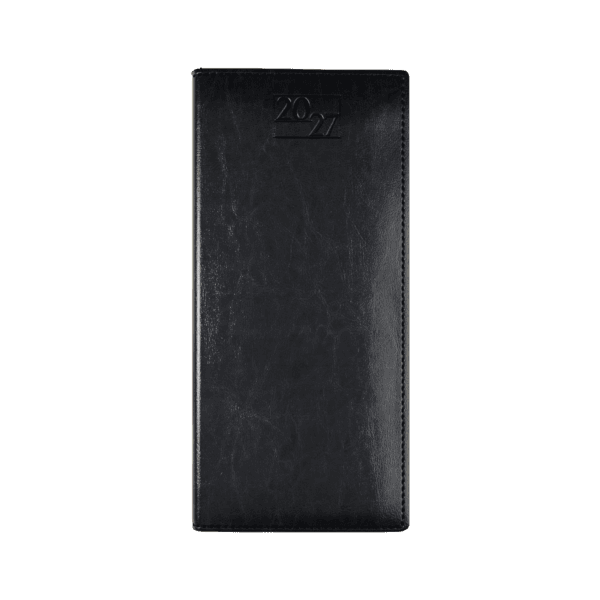 Harrogate SaharaHide Faux Leather Pocket Diary, Week to View, Black