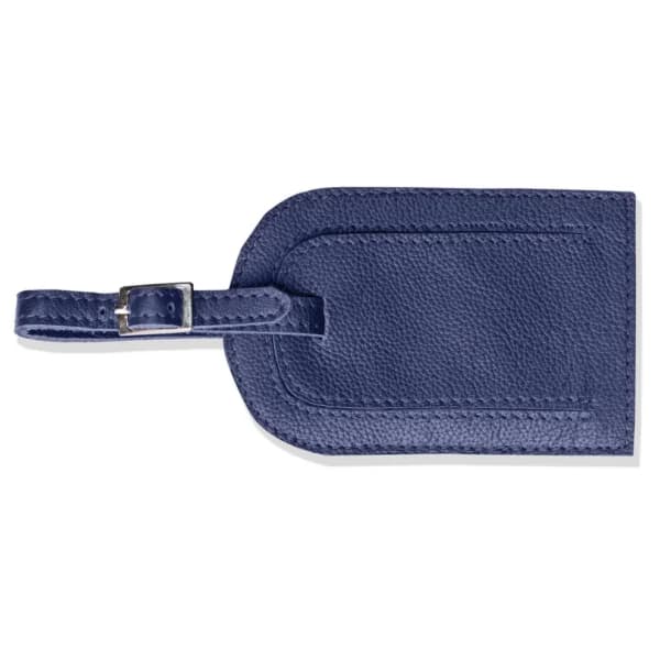 Chelsea Leather Luggage Tag, Navy