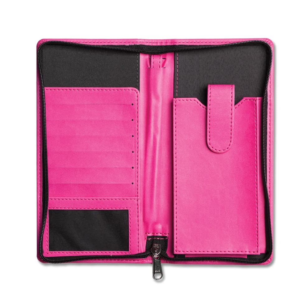 Dorchester Collection Faux Leather Travel Wallet Pink