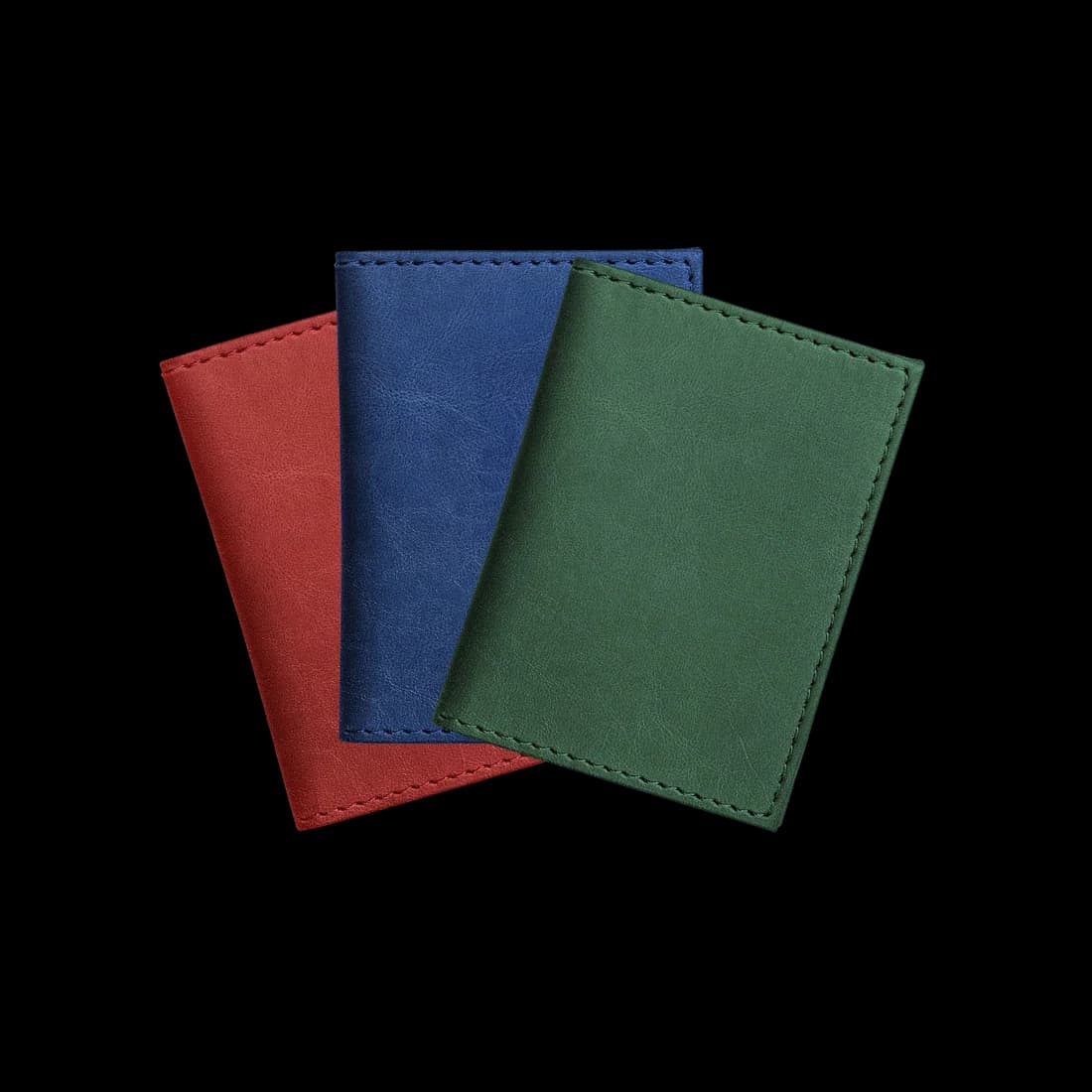 Harrogate Collection Faux Leather Card Holder, Red