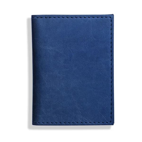 Harrogate Collection Faux Leather Card Holder, Blue