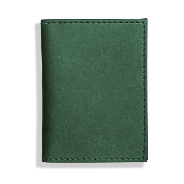 Harrogate Collection Faux Leather Card Holder, Green