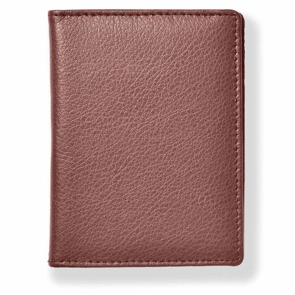 Chelsea Collection Real Leather Card Holder Burgundy